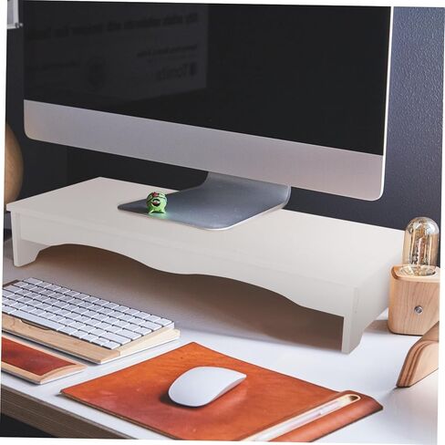 DOITOOL Computer Monitor Heightened Stand White Desktop Base Bracket Thickened Board Screen Shelf for Office and Student Use Ergonomic Neck Relief in Kuwait