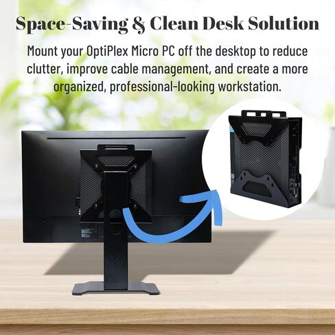 OptiPlex Micro Form Factor Mount – Universal VESA Wall Mount, Under Desk Mount & Monitor Stand for Dell MFF 7050 7080 5070 7020 3000 7060 7090 7010 3050 3060 3040 9020 & More in Saudi Arabia