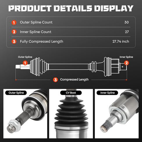 مجموعة عمود المحور السيرة الذاتية الأمامية تناسب تويوتا سيكويا تندرا 4.7L 2001-2007، لتندرا 3.4L 2000-2004، لتندرا 4.0L 2005-2006، 2 قطعة in Kuwait