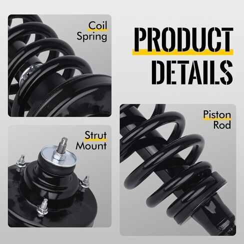 KUSATEC Rear Pair Complete Struts Shock Absorber fit for Ford Explorer; Mercury Mountaineer 2006-2010, 171125x2 Left/Right Struts with Coil Spring Assemblies in Saudi Arabia