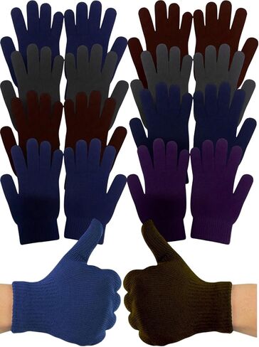 ToBeInStyle Men’s Pack of 6 Assorted Style Traditional Winter Knit Cold Weather Gloves in Saudi Arabia