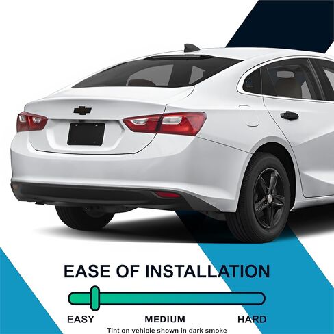 Pre-Cut Rear Emblem Tint Compatible with Chevrolet Malibu 2019-2025 | Precision Cut Stretchable PPF Vinyl Overlay Cover Wrap Dark Smoke (Pack of 2) in Saudi Arabia