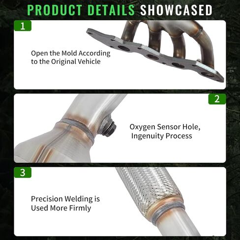 Exhaust Manifold Catalytic Converter Compatible With Mazda 3 2004-2009 2.0L L4(OEM/OBD-Ⅱ Replacement Catalytic Convertor) in Kuwait