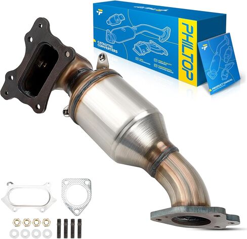 PHILTOP High Flow Front Catalytic Converter Kit Direct-Fit 16827, 641565, 41228 Compatible with Honda, Acura 2013-2017 Accord 2.4L, 2015-2016 CR-V 2.4L, 2018 TLX 2.4L, with O2 Port, EPA Compliant in Saudi Arabia
