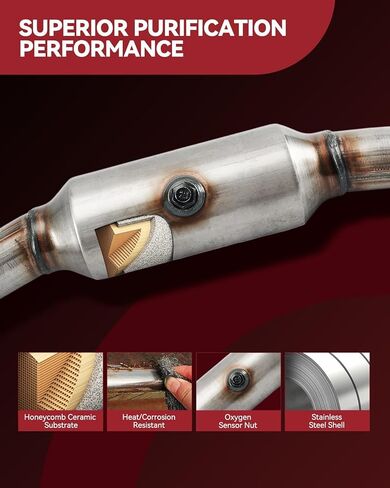 محول حفاز مناسب لـ CR-V 2002-2006 طقم محول حفاز بديل مباشر للسيارات OEM 16462، 18160PPAA00 (متوافق مع وكالة حماية البيئة) in Saudi Arabia