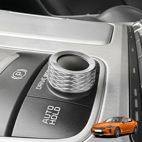Aluminum Car Gear Control Knob Cover Drive Mode Gear Shift Switch Knob Protective Cover Compatible with Kia Stinger 2018–2023 Accessories (Red) in Saudi Arabia