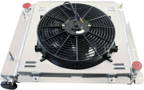 ALLOYWORKS 3 Row Aluminum Radiator + Shroud Fan + Relay for Jeep Wrangler TJ YJ CHEVY V8 Conversion (w/FAN SROUD) in Saudi Arabia