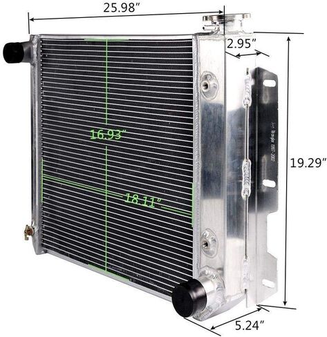 ALLOYWORKS 3 Row Aluminum Radiator + Shroud Fan + Relay for Jeep Wrangler TJ YJ CHEVY V8 Conversion (w/FAN SROUD) in Saudi Arabia