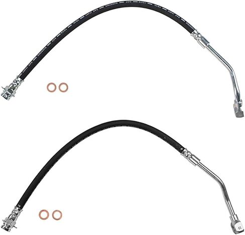 Front Right and Left Brake Hydraulic Hose - 2Pcs Brake Hose Replacement Brake Lines Hose Set ZGYWAutoParts for Chevrolet K20 6.2L 1982-1986, for GMC K2500 4.8L 1981-1986, for GMC K2500 5.7L 1981-1986 in Saudi Arabia