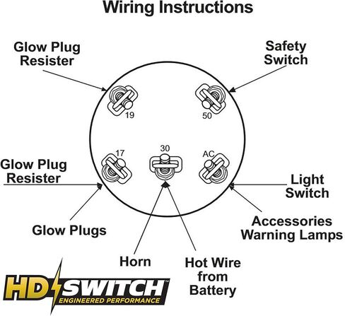 HD Switch Ignition Key Starter Switch Assembly Replaces Kubota Engine D600, D850, D950, D905, D1005, D1105 V1305 Includes 3 Keys in Saudi Arabia