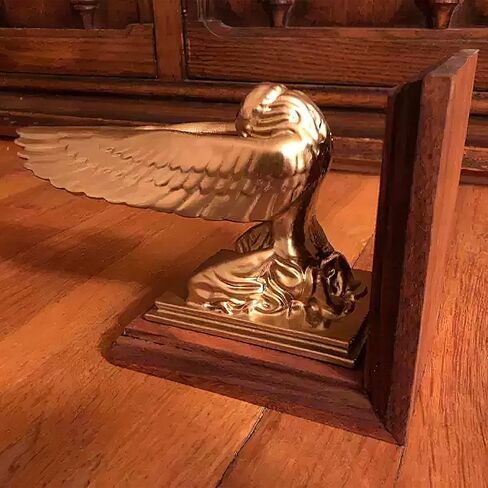 تمثال ملاك تابوت الركوع قطعتين من تمثال الراتنج المزخرف بأجنحة الصلاة منحوتة سطح المكتب لدعائم الأفلام الداخلية 9.4 بوصة ذهبي in Kuwait