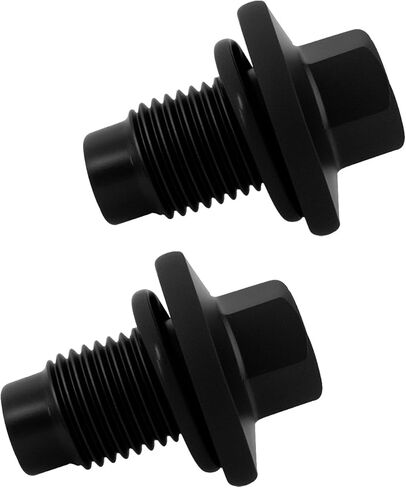 2-حزمة M14 × 1.5 سدادة تصريف وعاء الزيت ذات الحافة المتوافقة مع موديلات جيب رانجلر، بديل لمسمار تصريف الزيت 6506214AA لمحركات 4.0 لتر، يستبدل 090-115 090-938CD 65324 653116US 1013938 6507741AA in Kuwait