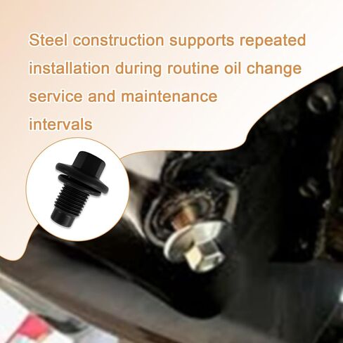 2-حزمة M14 × 1.5 سدادة تصريف وعاء الزيت ذات الحافة المتوافقة مع موديلات جيب رانجلر، بديل لمسمار تصريف الزيت 6506214AA لمحركات 4.0 لتر، يستبدل 090-115 090-938CD 65324 653116US 1013938 6507741AA in Kuwait