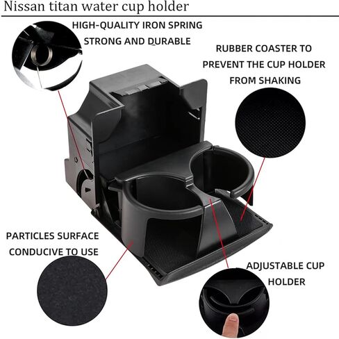 96967-9FD0B Instrument Panel Cup Holder Insert for Nissan Titan 2004-2015 Front Dashboard Center Console Cupholder Replacement (Dark Grey) in Kuwait
