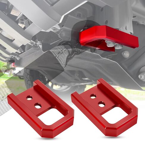 خطافات سحب أمامية لسيارة Toyota Tacoma 2024-2026/4Runner 2025-2026/Land Cruiser 250 2024-2025، خطافات سحب حمراء شديدة التحمل من الألومنيوم للطرق الوعرة ملحقات Toyota Tacoma، قطعتان in Kuwait