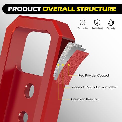 خطافات سحب أمامية لسيارة Toyota Tacoma 2024-2026/4Runner 2025-2026/Land Cruiser 250 2024-2025، خطافات سحب حمراء شديدة التحمل من الألومنيوم للطرق الوعرة ملحقات Toyota Tacoma، قطعتان in Kuwait