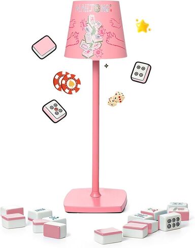 Mahjong Table Lamps,Cordless Small Lamp 3 Colors Smooth Dimming Mahjong Gift for Lovers for Home/Bedroom/Dinner/Desk/Cafe/Dining Room in Saudi Arabia