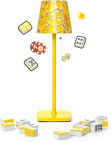 Mahjong Table Lamps,Cordless Small Lamp 3 Colors Smooth Dimming Mahjong Gift for Lovers for Home/Bedroom/Dinner/Desk/Cafe/Dining Room in Saudi Arabia