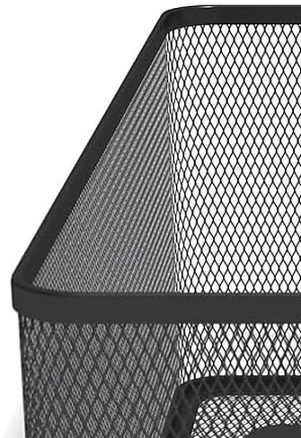 TRU RED Wire Mesh Storage Box, Matte Black – Desktop Organizer Bin for Office Supplies & Accessories in Saudi Arabia