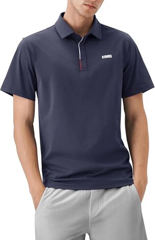 K-Swiss Men's Heritage Suit Collar Polo, Golf Polo Shirts for Men, Casual Short Sleeve Dress Shirt for Work Business in Saudi Arabia