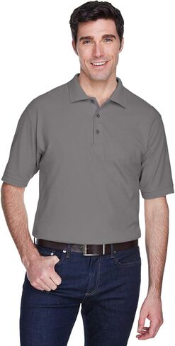UltraClub Men's Whisper Piqué Polo 5XL GRAPHITE in Kuwait