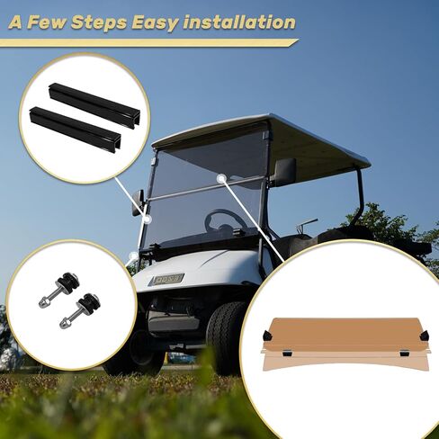 Golf Cart Windshield EZGO TXT Windshield Fits 2014-Up EZGO TXT Golf Cart Prevent UV Ray and Foldable Clear EZ GO Golf Cart Windshield in Kuwait