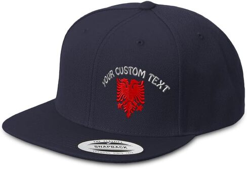 قبعة Snapback للرجال قبعات مسطحة بحواف مسطحة النسر الألباني ألبانيا Shqip Ri Shqip قبعة مسطحة مطرزة من الأكريليك in Saudi Arabia