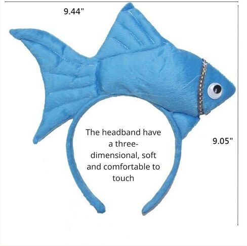 Kirei Sui 2-Piece Yellow & Blue Fish Headband for Adults Sea Animal Costume Halloween Christmas Party Accessories in Saudi Arabia