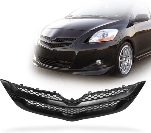 Perfit Liner New Front Black Grille Grill Replacement Without emblem provision Compatible With 2007-2008 Yaris S/Base Fits TO1200294 531110D901 in Saudi Arabia