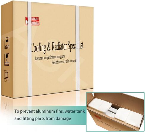 Aluminum Radiator Compatible with 2011-2016 Chevy Silverado GMC Sierra 2500 3500 HD GM 6.6L Duramax Diesel LML Engine 2-Core Performance Cooling in Kuwait