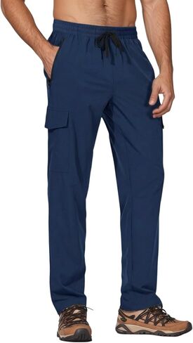 Auxo Men's Hiking Pants Quick Dry Ripstop Cargo Work Pants with Zipper Pockets for Outdoor Fishing Travel Athletic in Saudi Arabia