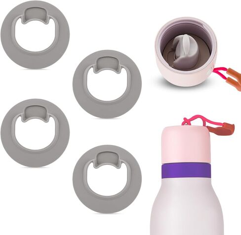 4 قطع بديلة لسدادة زجاجات المياه من أجل Owala FreeSip Twist 18oz 24oz، حشية غطاء علوي لزجاجة المياه لملحقات أجزاء سدادة الزجاجات من سلسلة Owala FreeSip Twist، خالية من BPA (أسود) in Saudi Arabia