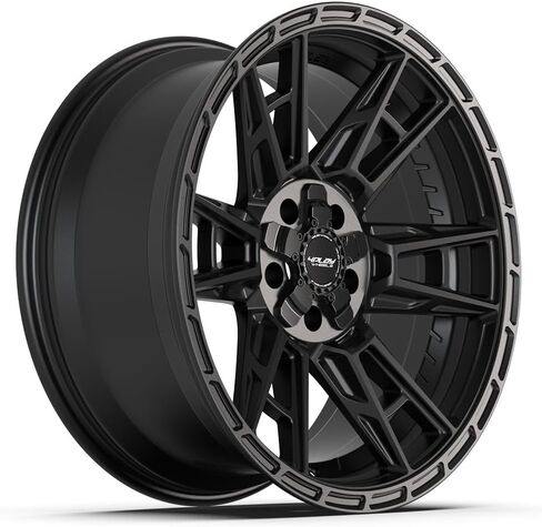 4PLAY Wheels 4PS20 20 Inch Rims and Tires Fit 5x127 & 5x139.7 20x9 Satin Black - TS-37 AT 275/55-20 (Set of 5) in Kuwait
