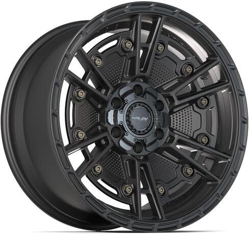 4PLAY Wheels 4PS01 20 Inch Rims and Tires Fit 6x135 & 6x139.7 20x9 Satin Black - TS-37 AT 275/55-20 (Set of 4) in Kuwait