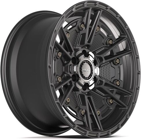 4PLAY Wheels 4PS01 20 Inch Rims and Tires Fit 6x135 & 6x139.7 20x9 Satin Black - TS-37 AT 275/55-20 (Set of 4) in Kuwait