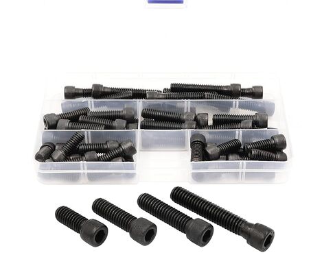 LBY 32pcs 1/4-20 × (3/4-1-3/4) Socket Head Cap Screws, 4 Sizes Socket Head Screws Assortment Kit, 12.9 Grade Alloy Steel (Black) in Saudi Arabia