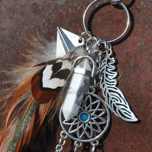 1 قطعة براون زاك المفاتيح بوهو ريشة حلم الماسك سلاسل المفاتيح همسة اليد Charms قلادة كيرينغ لحقيبة الظهر in Kuwait