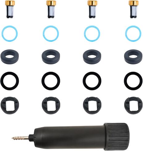 Fuel Injector Seal Kit Compatible with 2010-2015 Toyota Prius 1.8L I4,2012-2015 Toyota Prius V 1.8L I4 Replace 23250-37020 4 Pack in Saudi Arabia