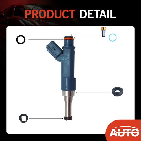 Fuel Injector Seal Kit Compatible with 2010-2015 Toyota Prius 1.8L I4,2012-2015 Toyota Prius V 1.8L I4 Replace 23250-37020 4 Pack in Saudi Arabia