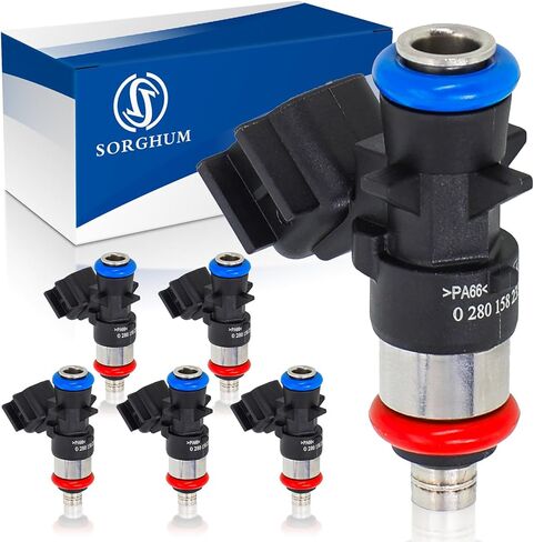 Sorghum Fuel Injectors Set of 6 Compatible with Jeep Grand Cherokee 2011-2019 Wrangler Ram 1500 2013-2019 Chrysler 200 Town & Country Dodge Grand Caravan Charger Replace# 0280158233 05184085AC in Kuwait