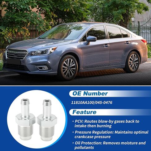 2x Steel PCV Valve for Subaru Tribeca 2006-2014, for Subaru Forester Impreza Legacy Outback, Car Positive Crankcase Ventilation Valve 11810AA100/045-0476 in Saudi Arabia