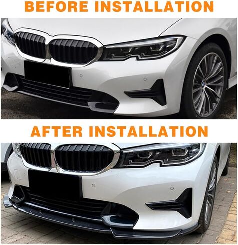 الشفة الأمامية لسيارة BMW 3 Series G20 G21 Early 320i 325i 2019-2022 النسخة الفاخرة ممتص الصدمات للسيارة (أسود لامع) in Saudi Arabia