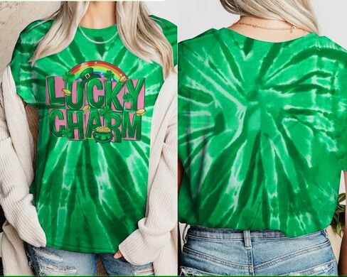 SFHFY Womens St Patrick's Day Oversized Tshirt Cute Lucky Charm Letter Print Shirt Casual Irish Tee Tops in Saudi Arabia