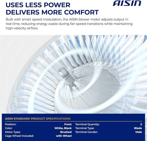AISIN BLMZ-00212 Front HVAC Heater Blower Motor with Fan Cage - Compatible with Mazda CX-5 2013-2016, 3 2014-2018 in Saudi Arabia