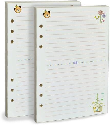 Harphia 2025 A5 Diray Inserts Daily Planner Refills Paper, 8.26'x5.5'' Undated Budget Planner Insert Refillable180 pages 6-Rings Journal Paper Refill, Daily Loose-leaf Journal Budget Paper, Double-sided in Saudi Arabia