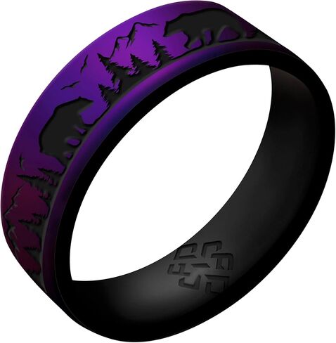 Knot Theory Bear Silicone Ring Men and Women Dual Layer Breathable Comfort Fit Wedding Engagement Band in Saudi Arabia