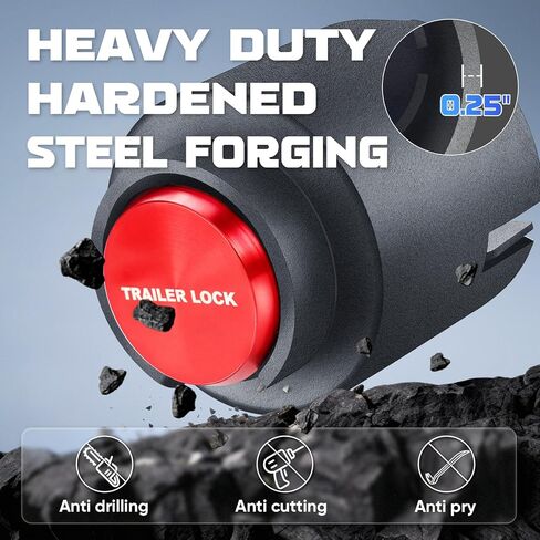 Trailer Lock for 1-7/8", 2",2-5/16" & Bulldog Couplers, Heavy-Duty Hardened Steel Trailer Tongue Locks with Fully Covered Anti-Theft Design, Powder-Coated for Weather Resistance in Saudi Arabia