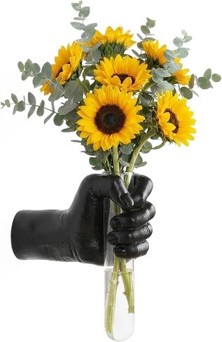 VEAGINS Gothic Hand Vase with Test Tube, Halloween Wall Decor for Indoor, Spooky Home Decoration for Gift (Gold) in Kuwait