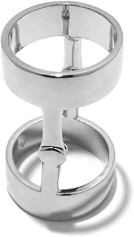 -Finger Joint Punk Rock Hinged Double Loop Long Rings Jewelry Halloween Cosplay Metal in Kuwait