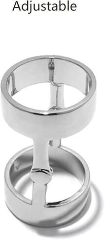 -Finger Joint Punk Rock Hinged Double Loop Long Rings Jewelry Halloween Cosplay Metal in Kuwait